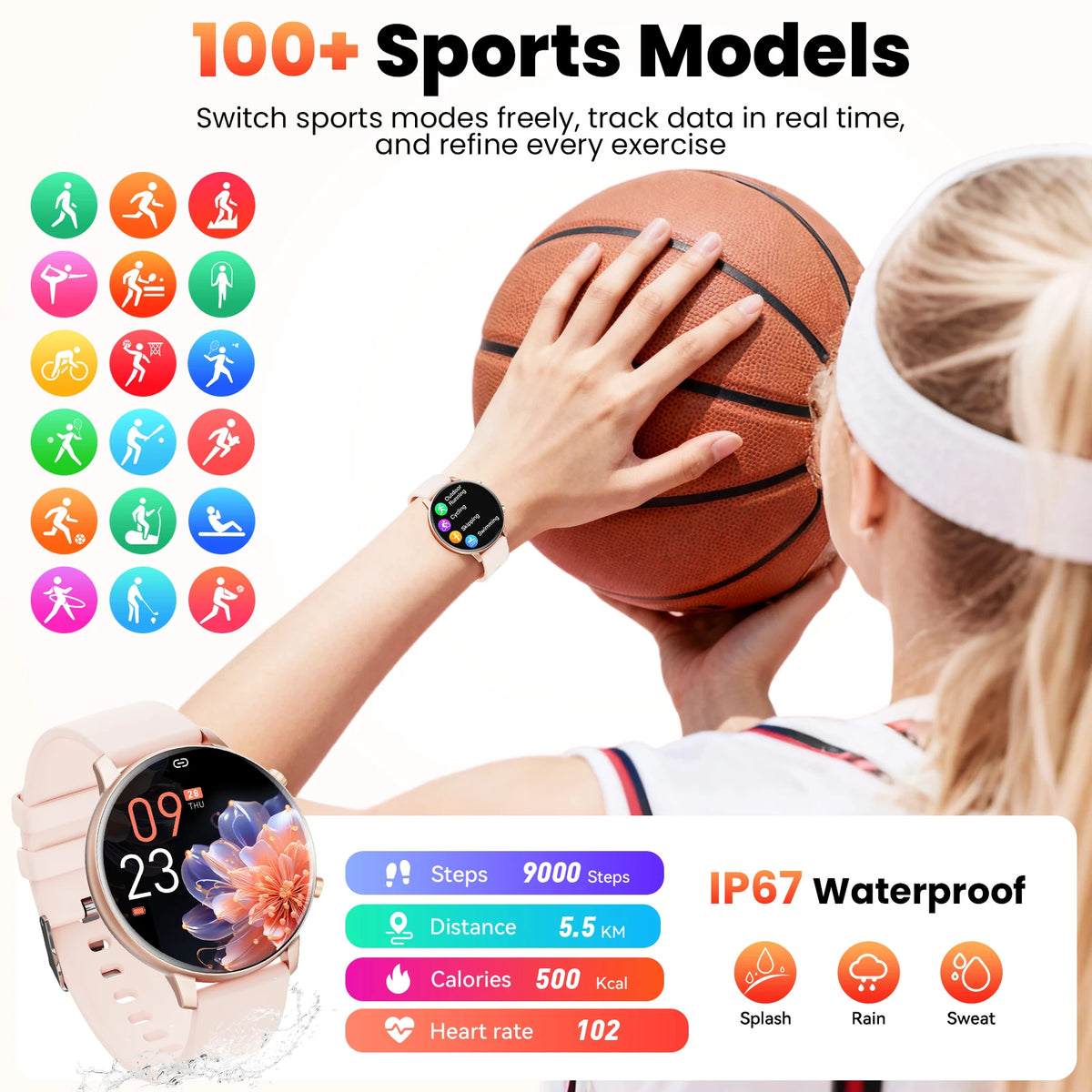 Bluetooth Calling Smartwatch For Women With Fitness And Health Tracking