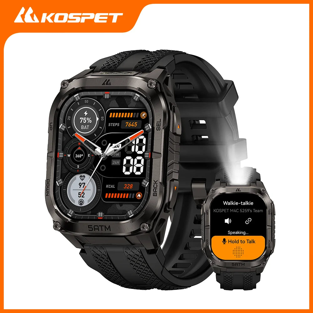KOSPET Tank M4C GPS Smartwatch With Health Tracking And Flashlight