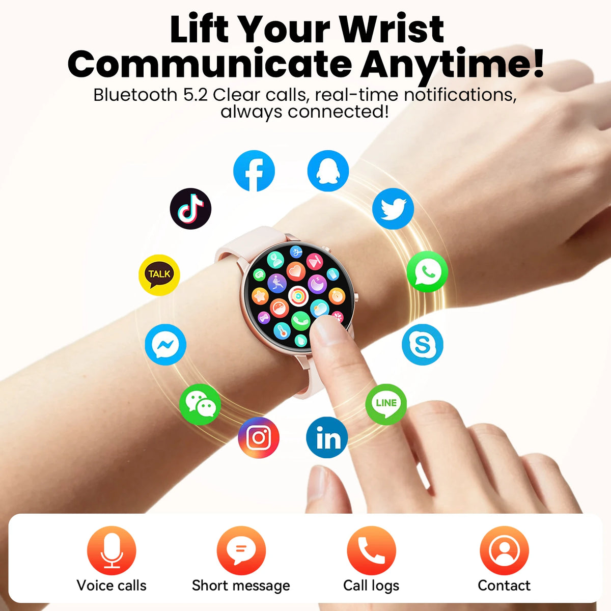 Bluetooth Calling Smartwatch For Women With Fitness And Health Tracking