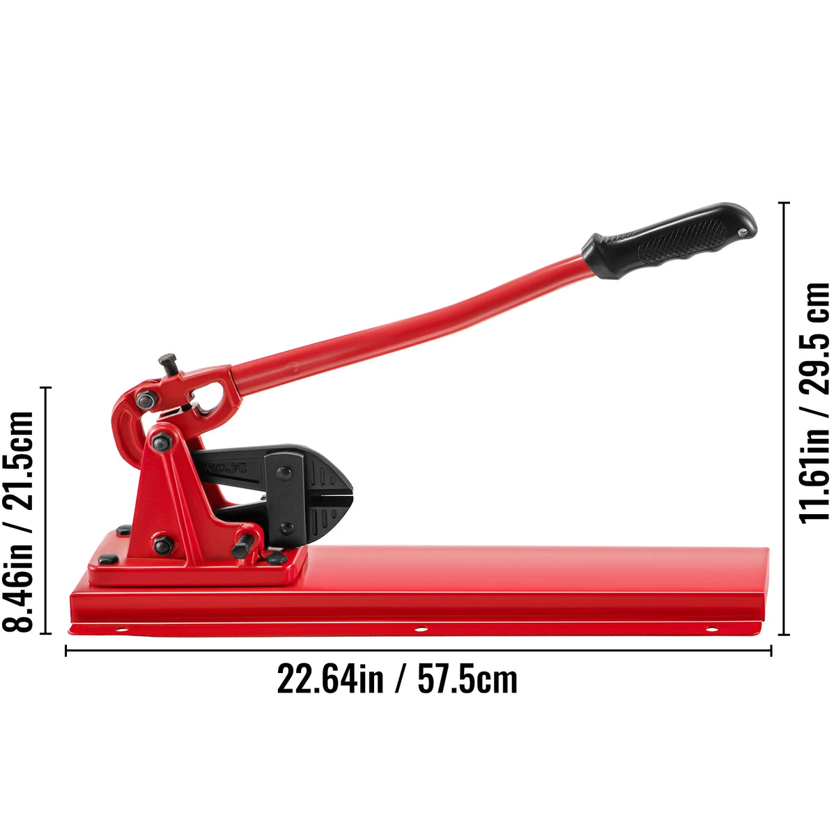 SucceBuy 24in Cutting Bench Type Hand Swager Tool Wire Rope Swaging Machine with Crimper Cable Bolt Cutter Head Copper Sleeves