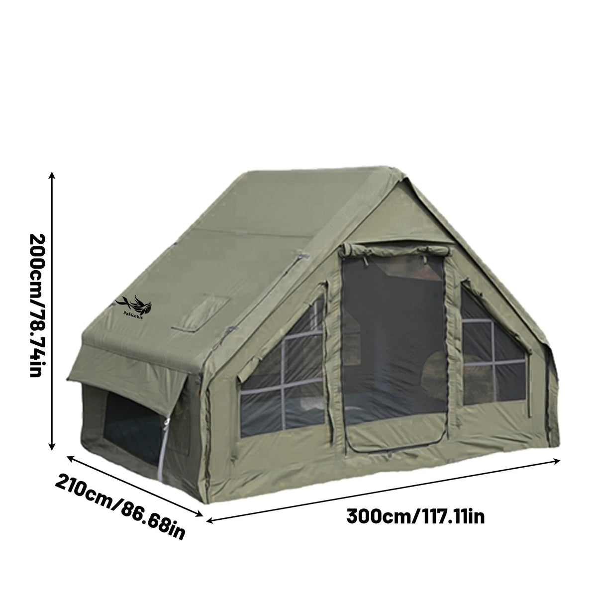 Inflatable Camping Tent With Skylight And Breathable Mesh Design