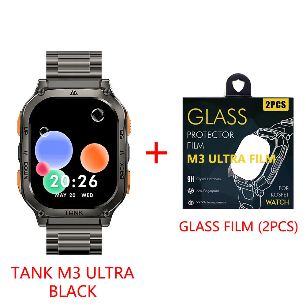 KOSPET Tank M3 Ultra GPS AMOLED Waterproof Bluetooth Calling Smartwatch