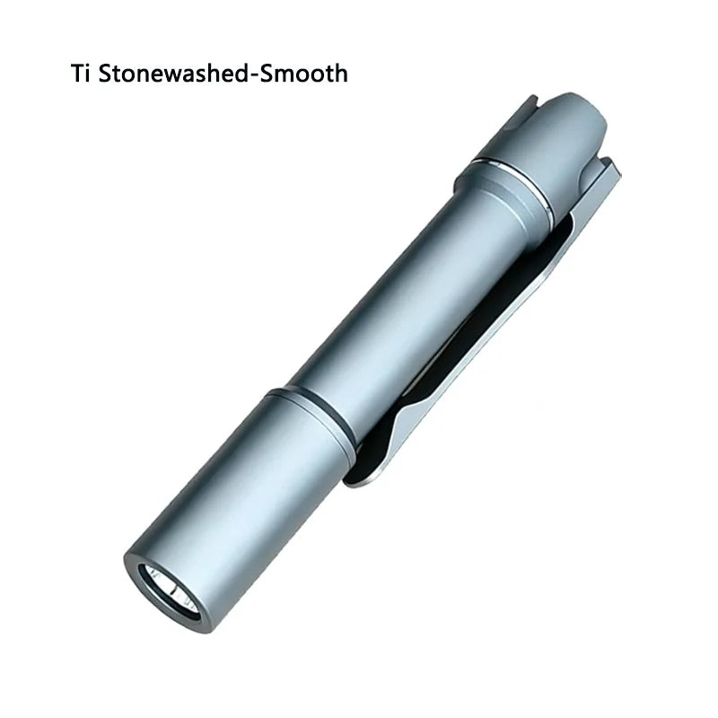ReyLight Pineapple Mini MK3 Ti Flashlight Nichia 519A 4000K High CRI LED Slim Pocket EDC Torch IP68 Waterproof Titanium Flashlight
