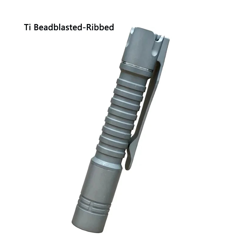 ReyLight Pineapple Mini MK3 Ti Flashlight Nichia 519A 4000K High CRI LED Slim Pocket EDC Torch IP68 Waterproof Titanium Flashlight