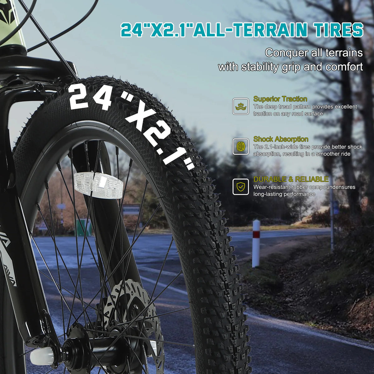 AIVA Hardtail Mountain Bike With Aluminum Frame And Disc Brakes