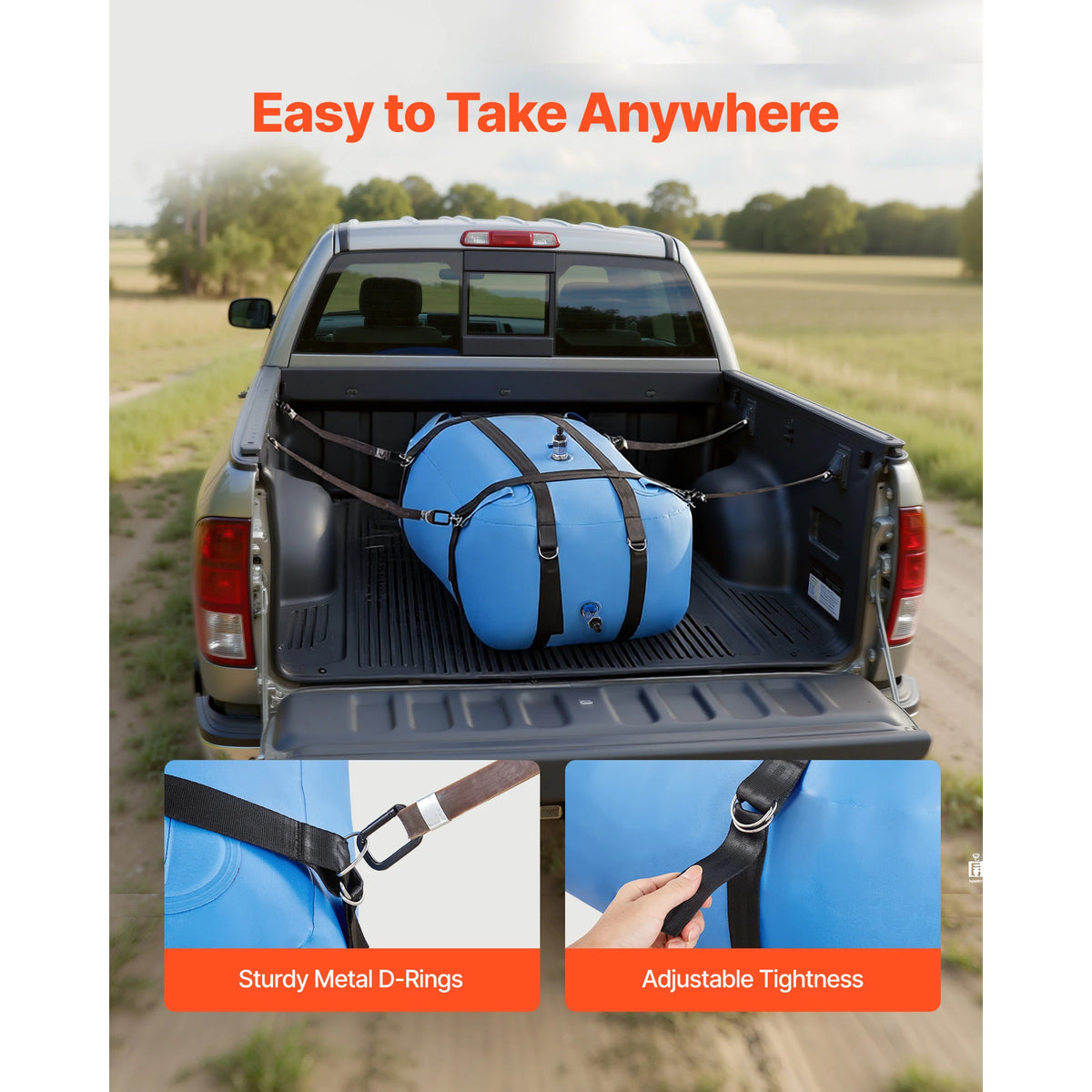 SucceBuy Water Storage Bladder TPU Soft Water Bag Portable & Collapsible Water Storage Containers for Camping Irrigation Outdoor