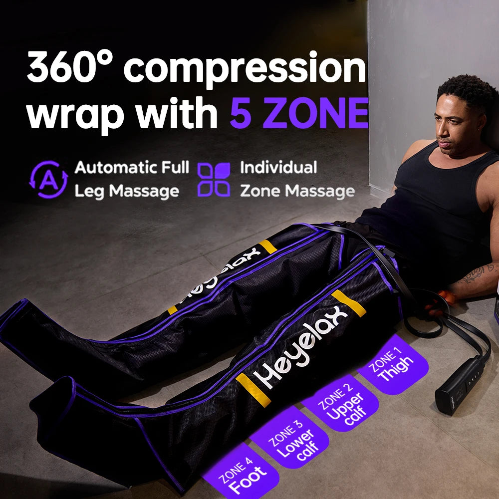 Leg Compression Massager for Circulation and Pain Relief, Air Compression Boots Sleeve for Fast Recovery,Muscle Relaxation