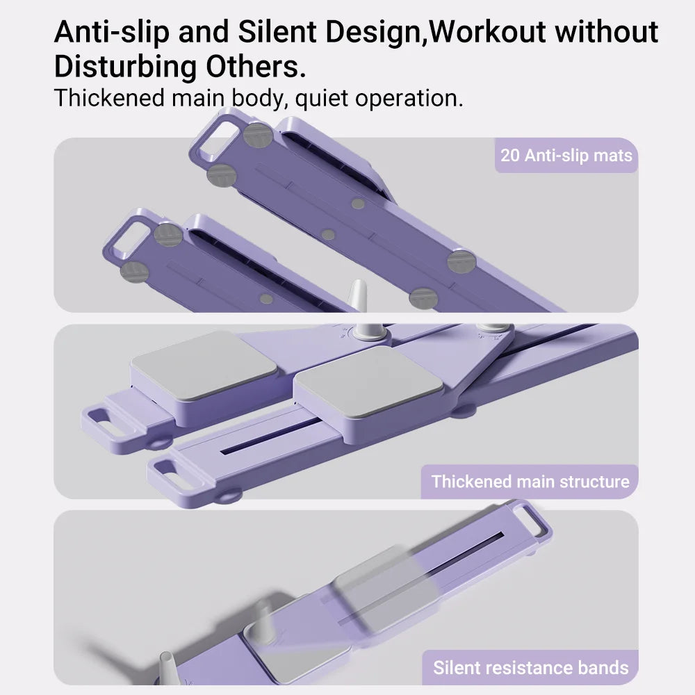 UMAY Multi‑Functional Detachable Split‑Style Abdominal Board, Split Abs Slide Roller with Simulated Ski Mode, Home Pilates Reformer with Knee Mat for Abdominal Leg Core Strength Training