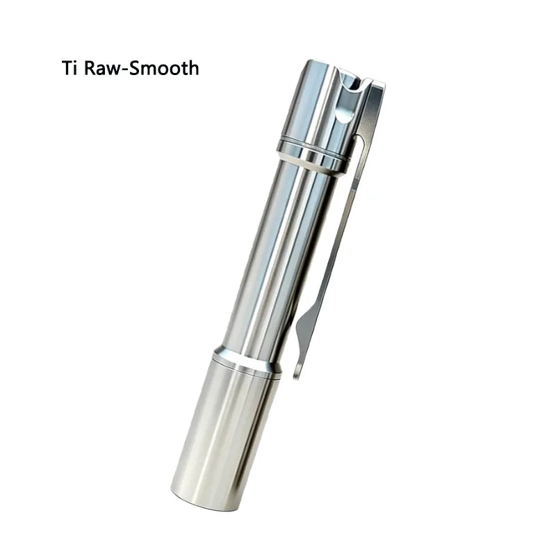 ReyLight Pineapple Mini MK3 Ti Flashlight Nichia 519A 4000K High CRI LED Slim Pocket EDC Torch IP68 Waterproof Titanium Flashlight