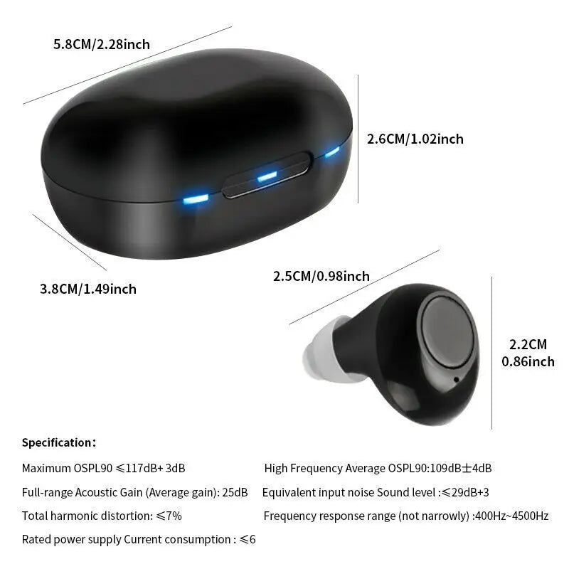 JINGHAO Rechargeable Digital In Ear Hearing Amplifier