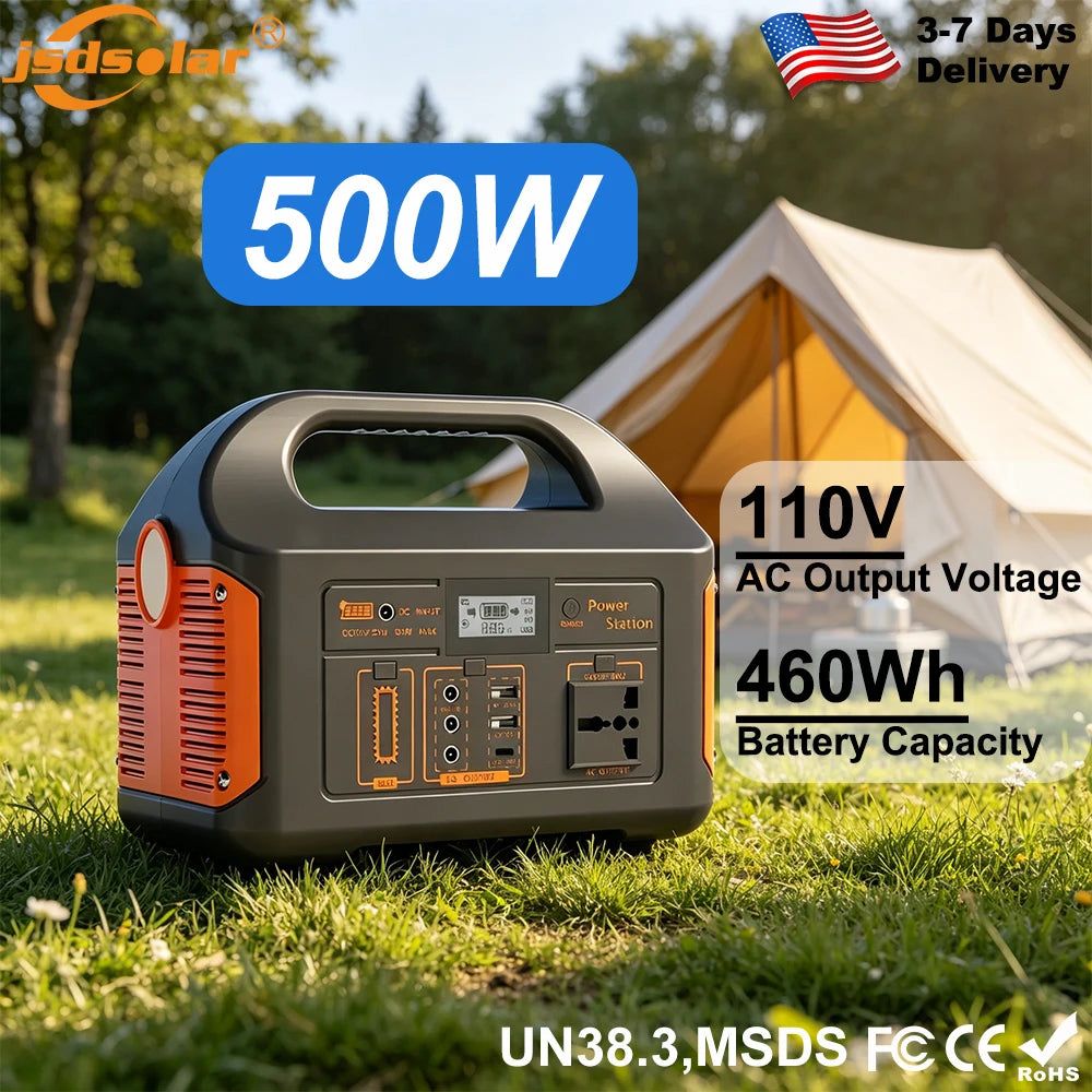 GaiaRay Portable Solar Power Station With LiFePO4 Battery Backup
