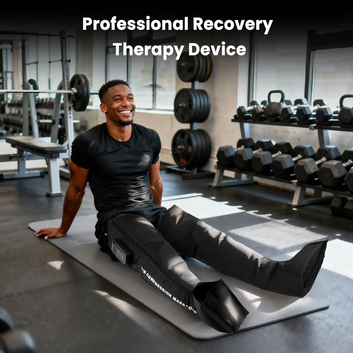 Air Compression Leg Massager for Circulation and Pain Relief, Cordless Full Leg Recovery Boots with Dual Controller