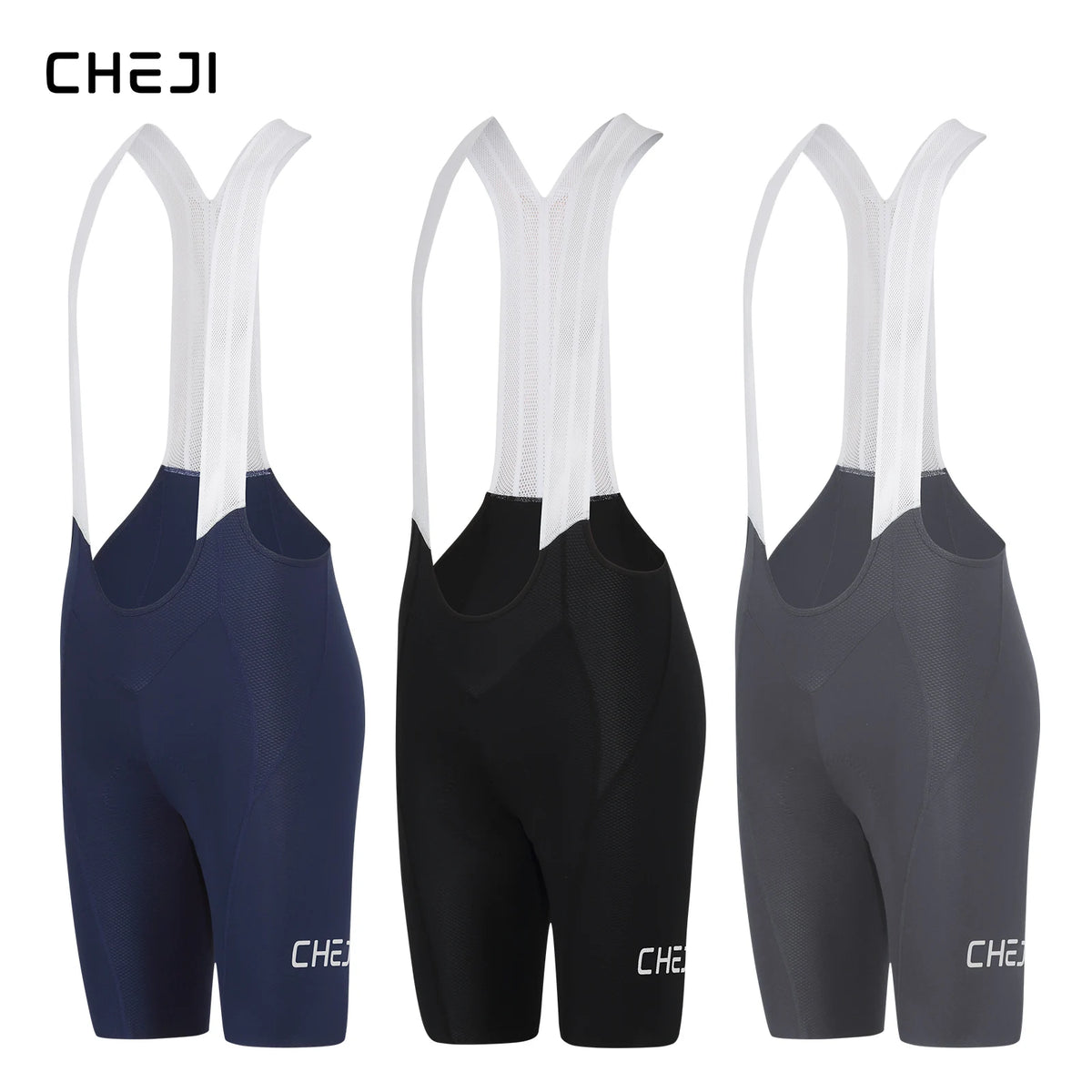 Cheji Men's Cycling Bib Shorts Seamless Construction, Comfortable, Quick-Drying and Breathable