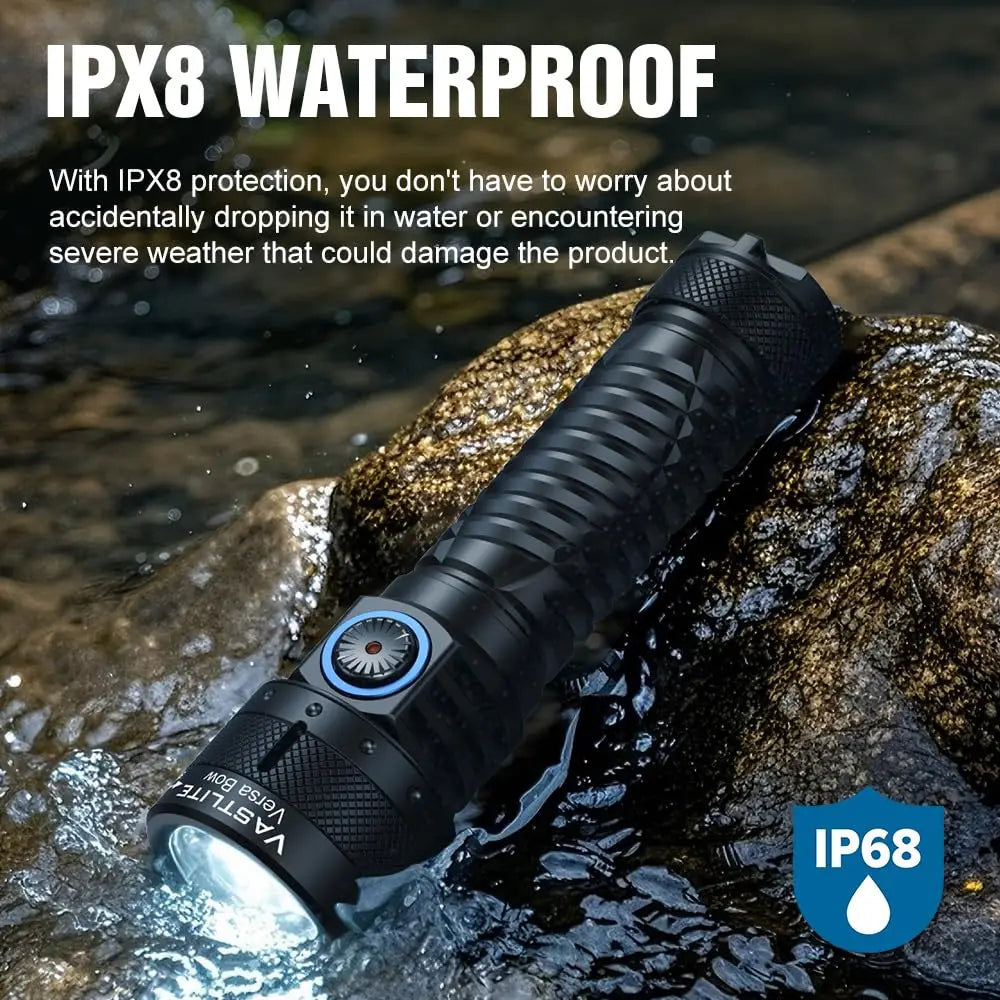 Vastlite Versa Bow Zoom 21700 LEP Flashlight 400LM Outdoor High Power Super Bright Torch Light Long Range Rechargeable Flashlight