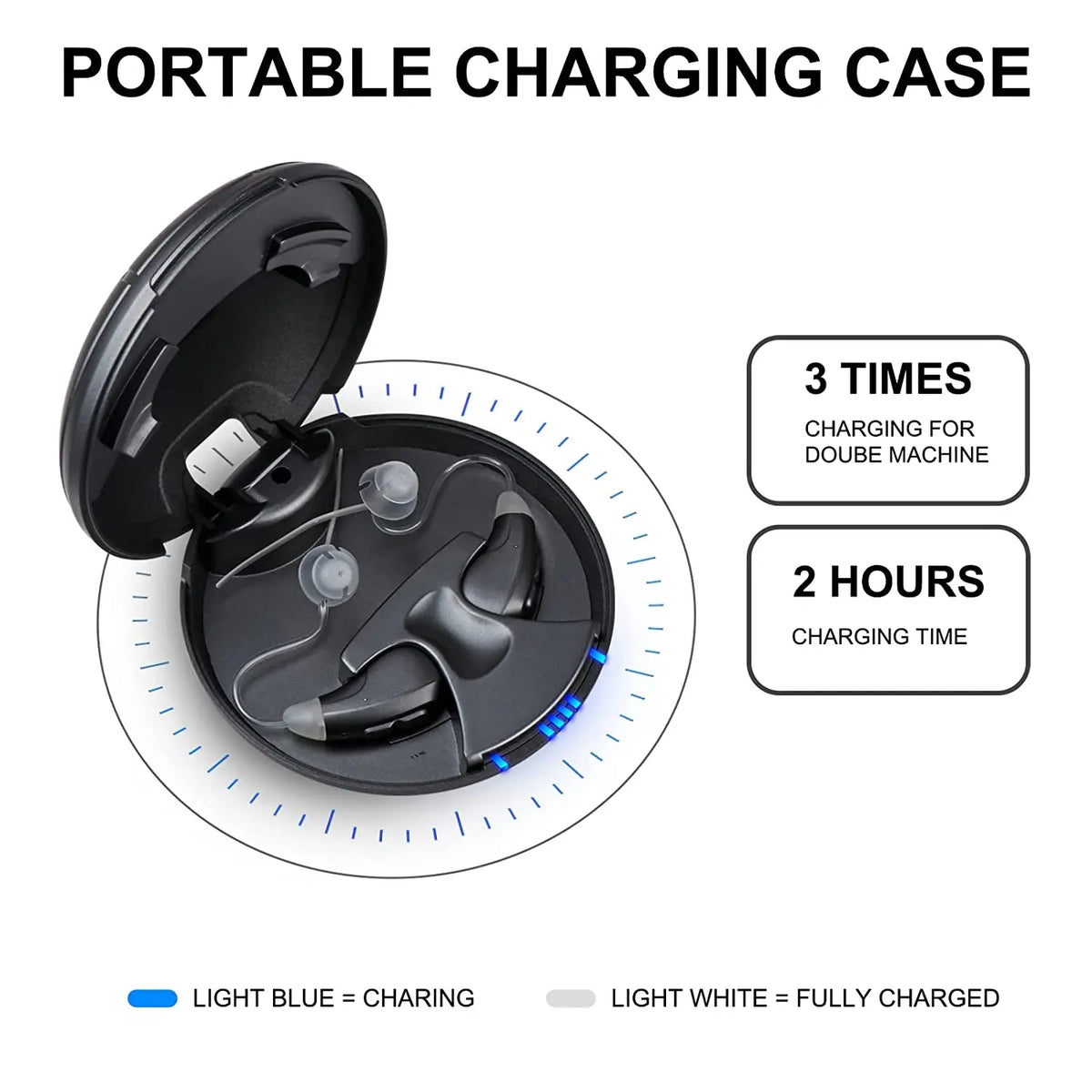 JINGHAO Digital Rechargeable Hearing Aids With Noise Cancellation