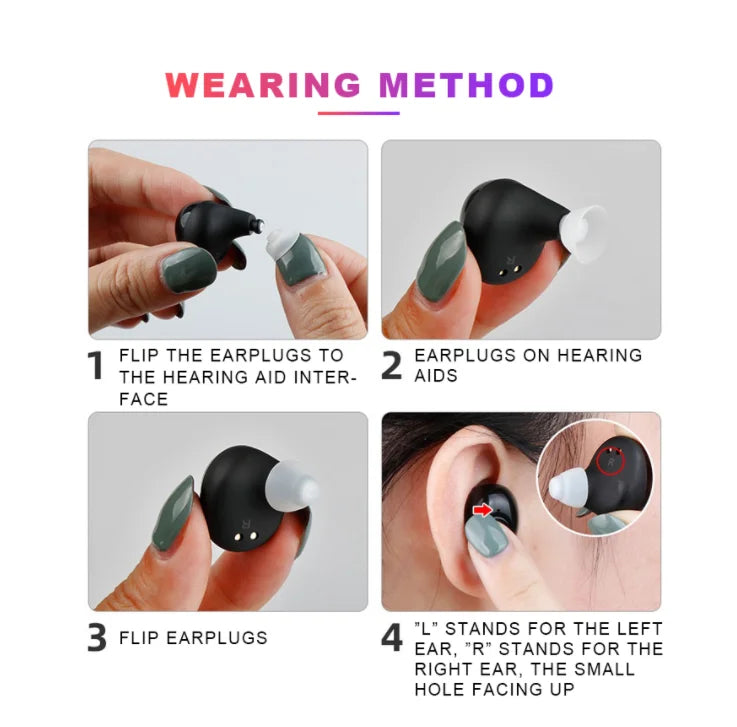 JINGHAO Rechargeable Digital In Ear Hearing Amplifier