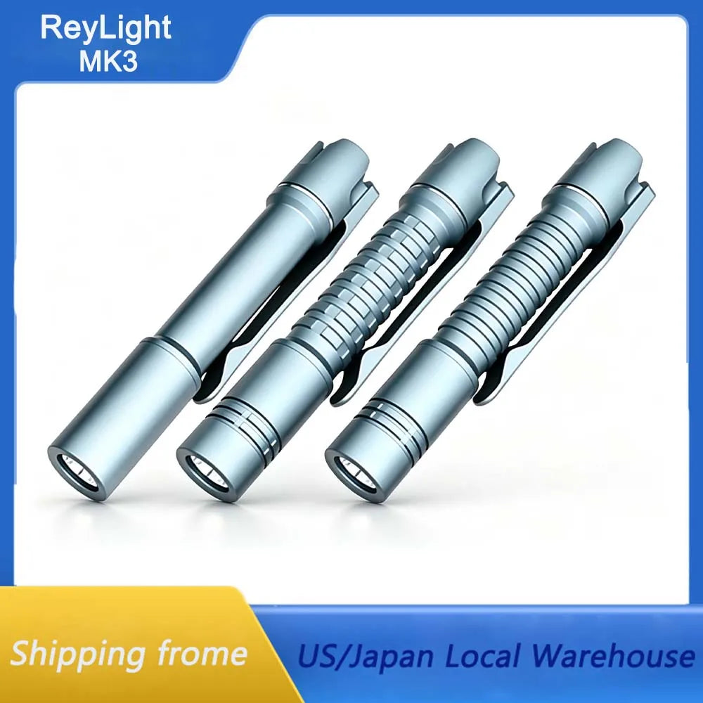 ReyLight Pineapple Mini MK3 Ti Flashlight Nichia 519A 4000K High CRI LED Slim Pocket EDC Torch IP68 Waterproof Titanium Flashlight