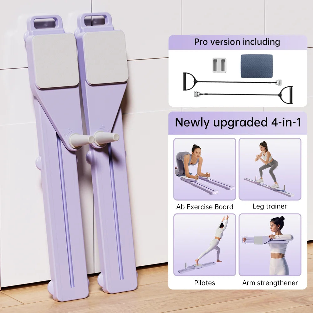 UMAY Multi‑Functional Detachable Split‑Style Abdominal Board, Split Abs Slide Roller with Simulated Ski Mode, Home Pilates Reformer with Knee Mat for Abdominal Leg Core Strength Training