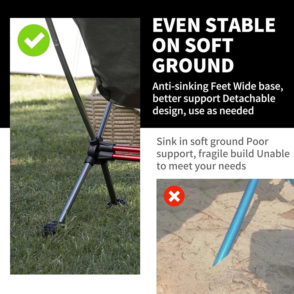 Naturehike Ultralight Folding Camping Chair With Anti Sinking Feet