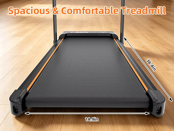Household Indoor Running Walking Treadmill Machine, Foldable Handrail Home Fitness Equipment, 3.0 HP Peak Power Treadmill with Manual 10% Incline Setting, Quiet Operation  for Apartment Home Workout, Holds up to 330 LBS