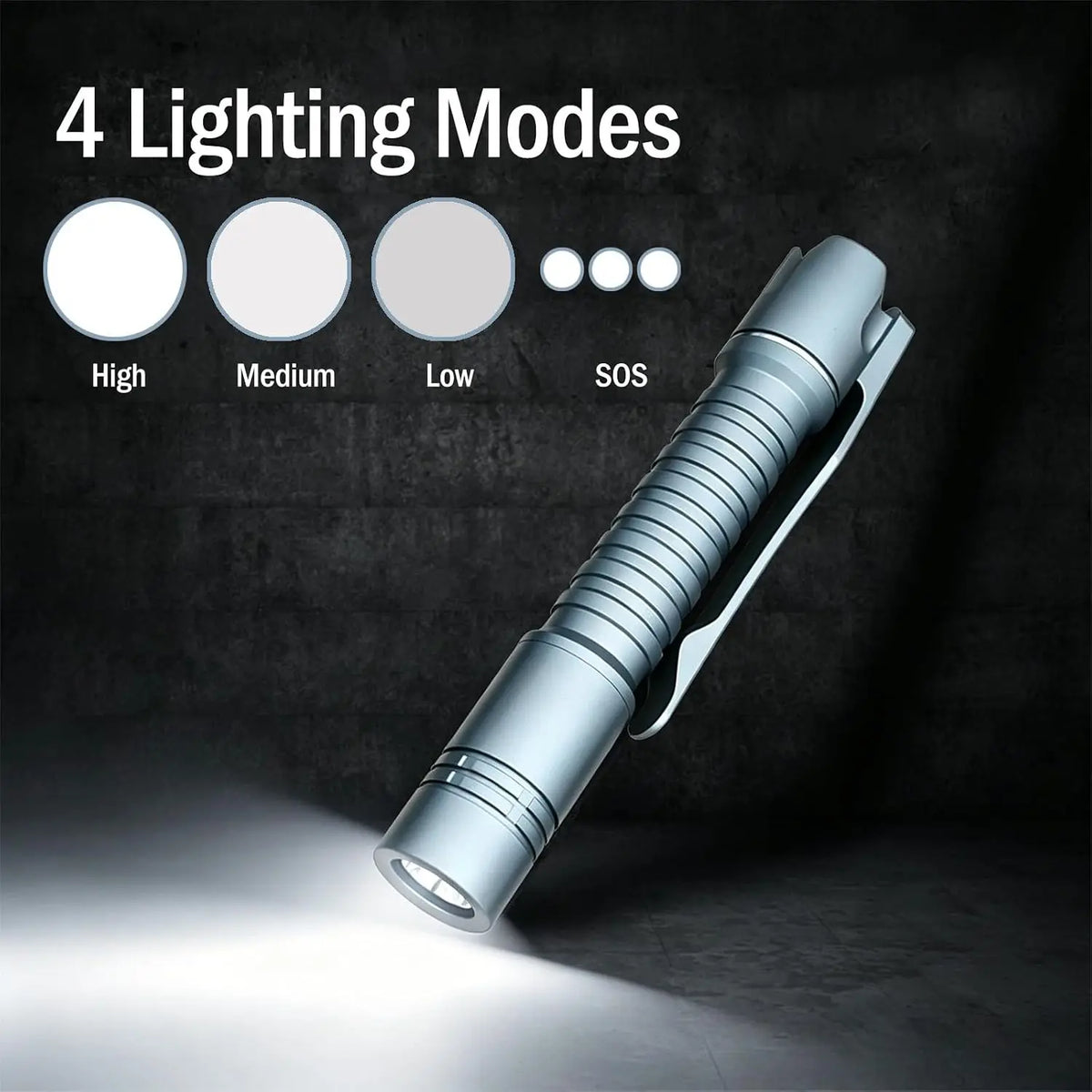 ReyLight Pineapple Mini MK3 Ti Flashlight Nichia 519A 4000K High CRI LED Slim Pocket EDC Torch IP68 Waterproof Titanium Flashlight