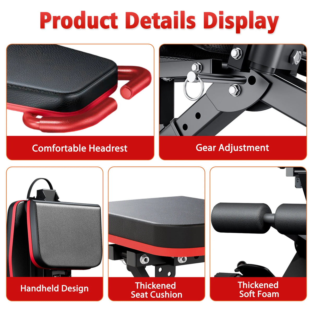 14-in-1 Foldable Dumbbell Bench Weight Pre-Assembled Multi-Functional 1000 lbs 6 Adjustable Levels for Full Body Workout