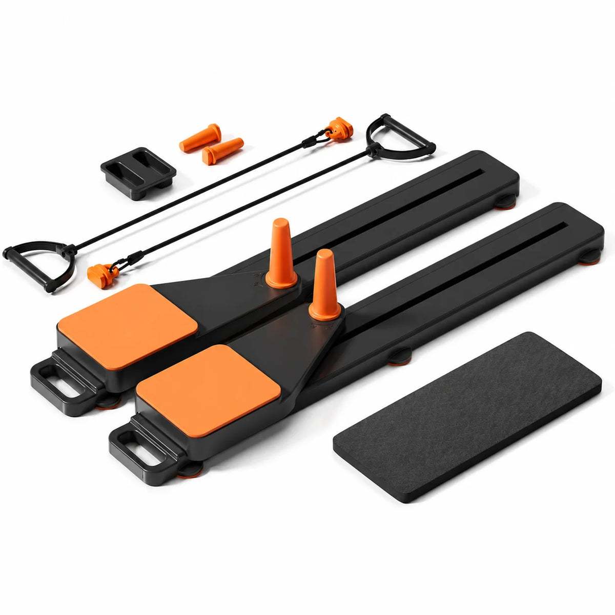 UMAY Multi‑Functional Detachable Split‑Style Abdominal Board, Split Abs Slide Roller with Simulated Ski Mode, Home Pilates Reformer with Knee Mat for Abdominal Leg Core Strength Training