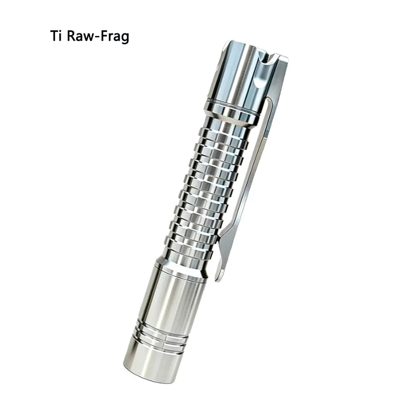 ReyLight Pineapple Mini MK3 Ti Flashlight Nichia 519A 4000K High CRI LED Slim Pocket EDC Torch IP68 Waterproof Titanium Flashlight