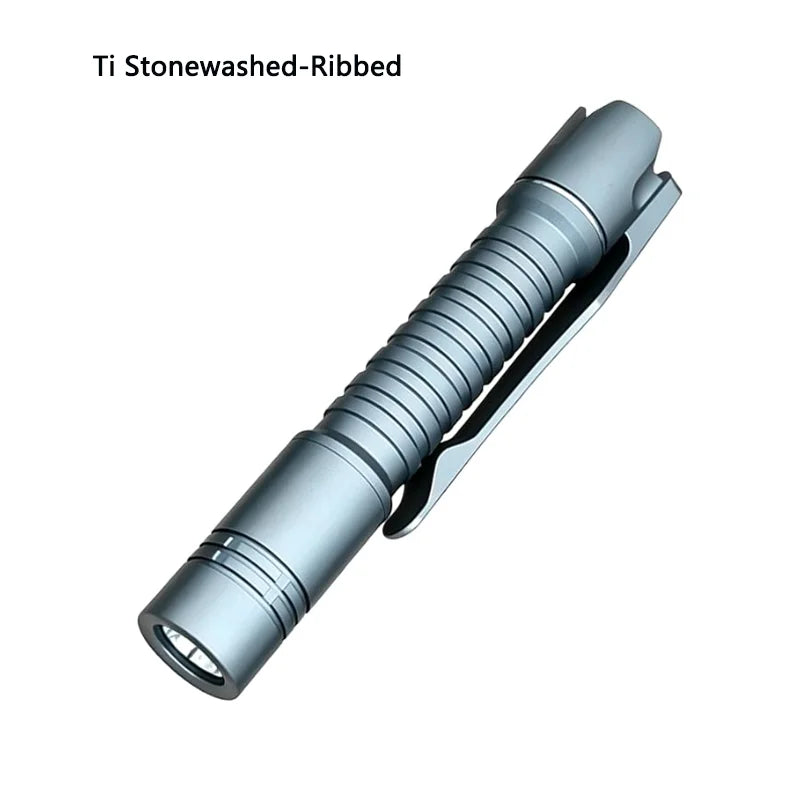 ReyLight Pineapple Mini MK3 Ti Flashlight Nichia 519A 4000K High CRI LED Slim Pocket EDC Torch IP68 Waterproof Titanium Flashlight