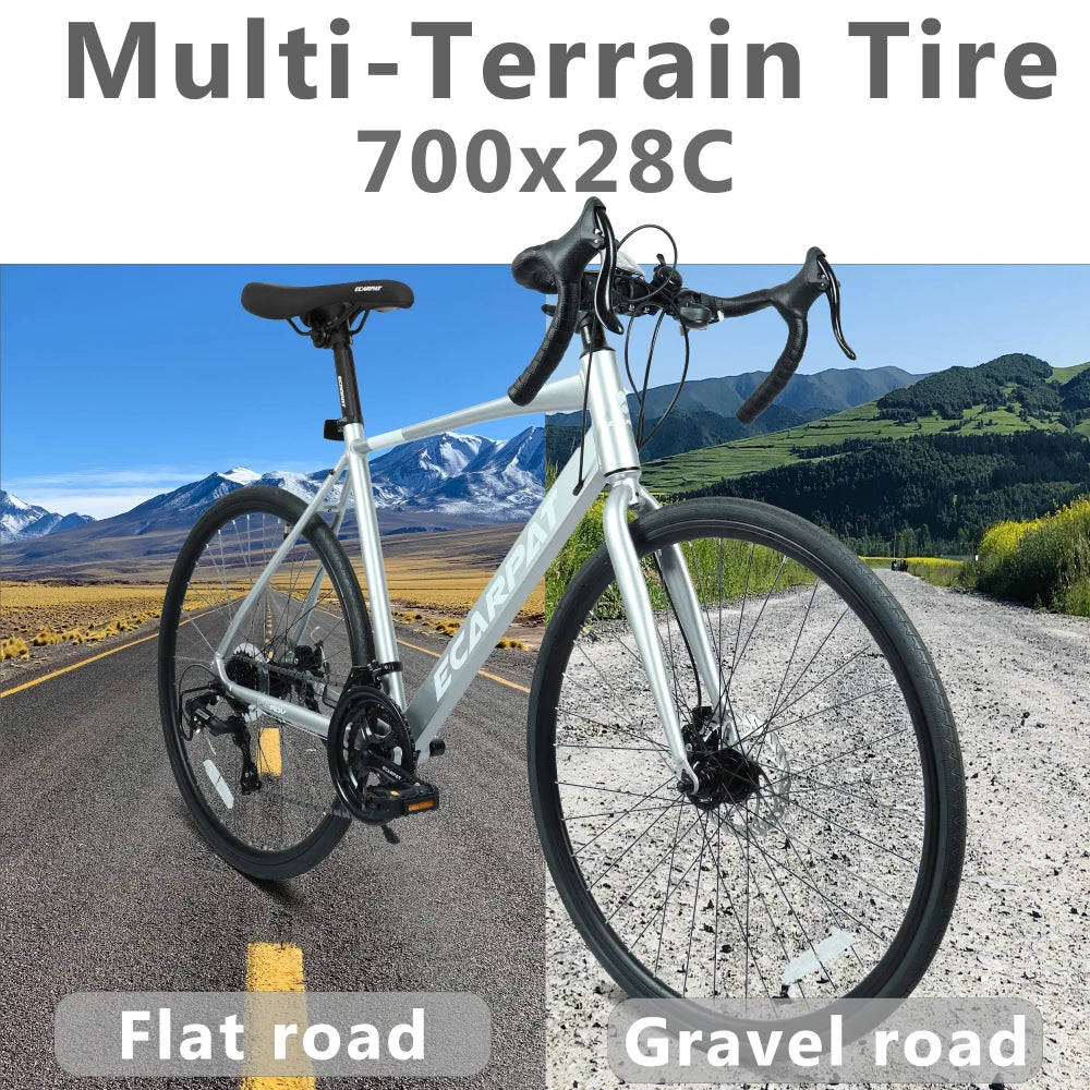 Ye Aluminum Road Bike With Disc Brakes And 16 Speed