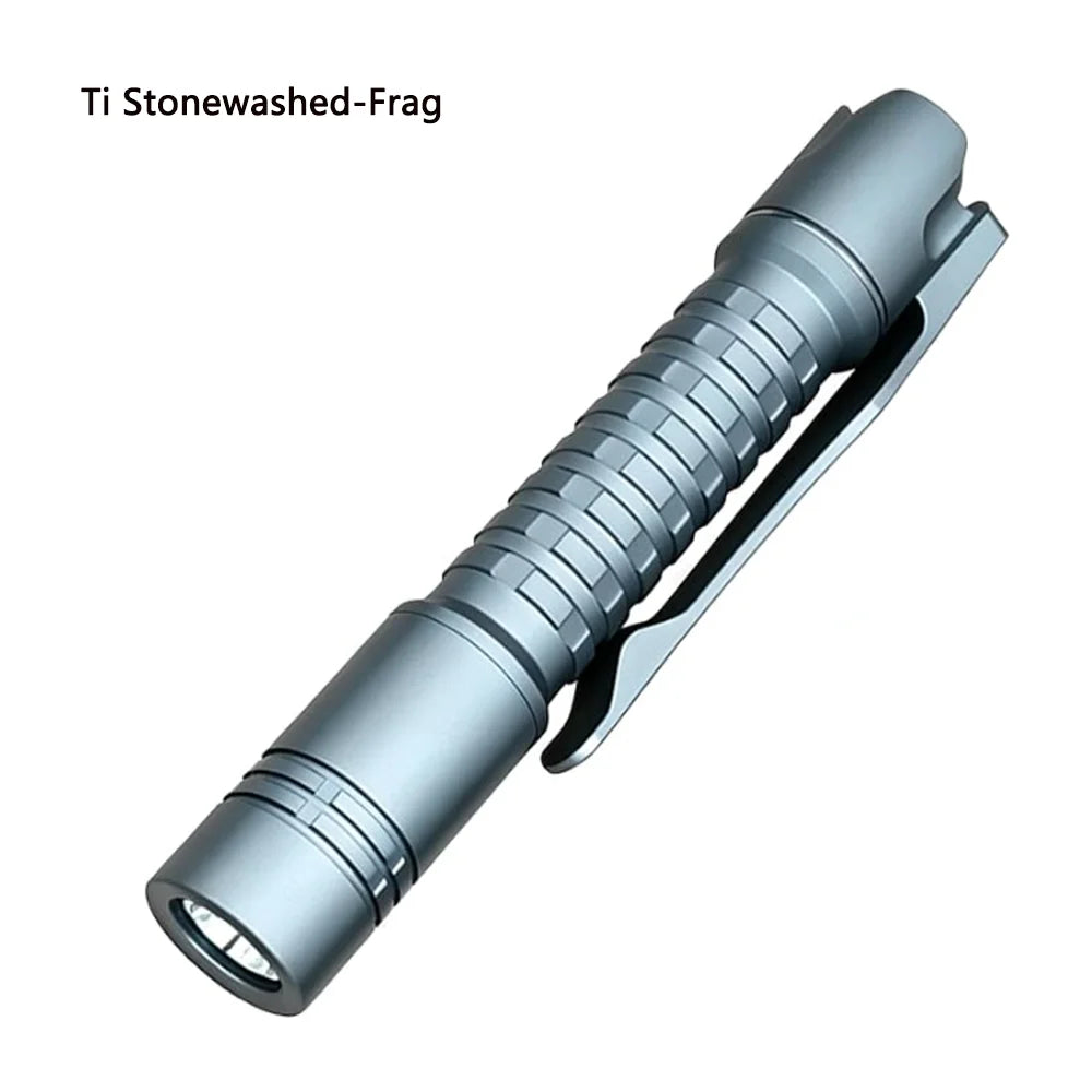 ReyLight Pineapple Mini MK3 Ti Flashlight Nichia 519A 4000K High CRI LED Slim Pocket EDC Torch IP68 Waterproof Titanium Flashlight