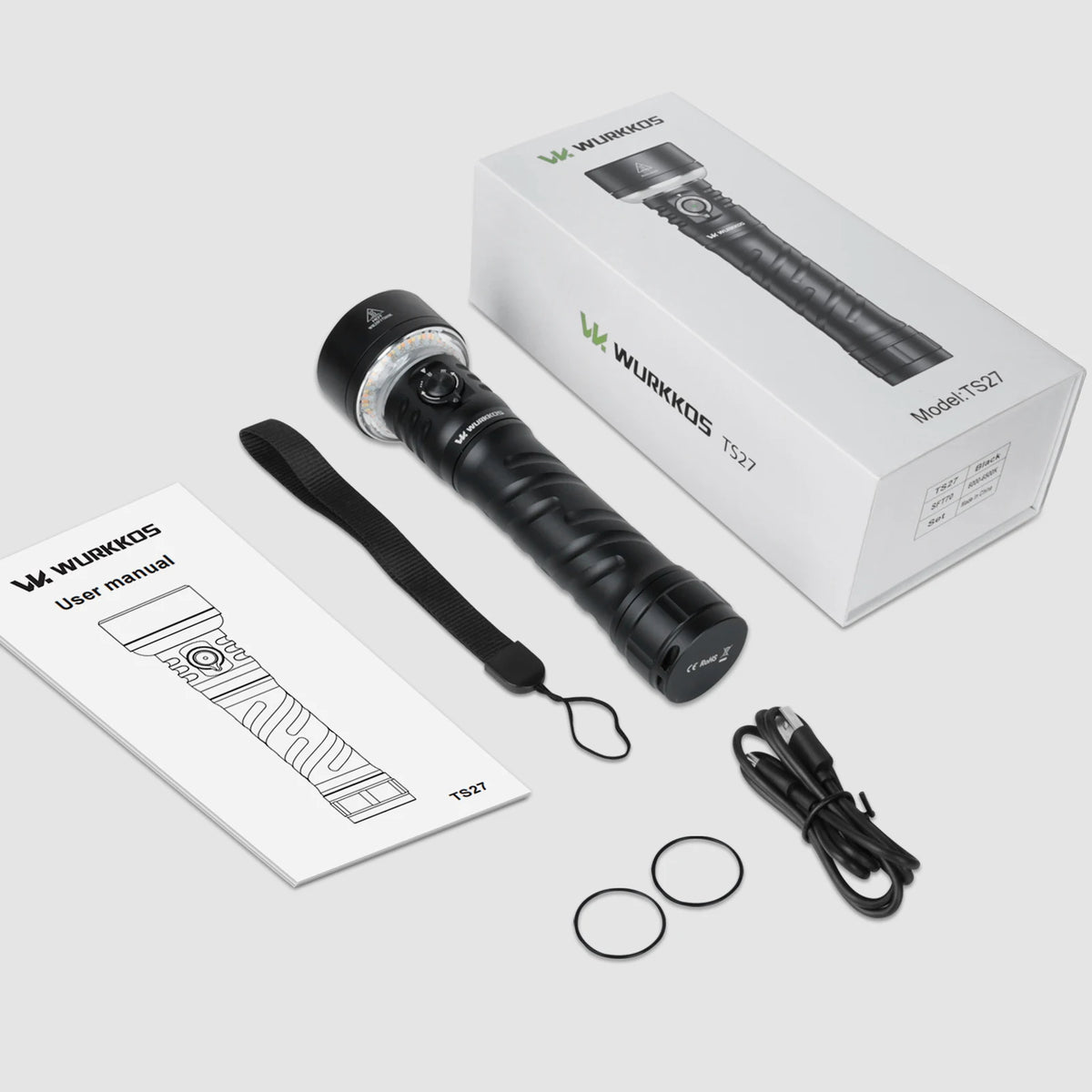 Wurkkos TS27 Rechargeable RGB Flashlight With Power Bank Function