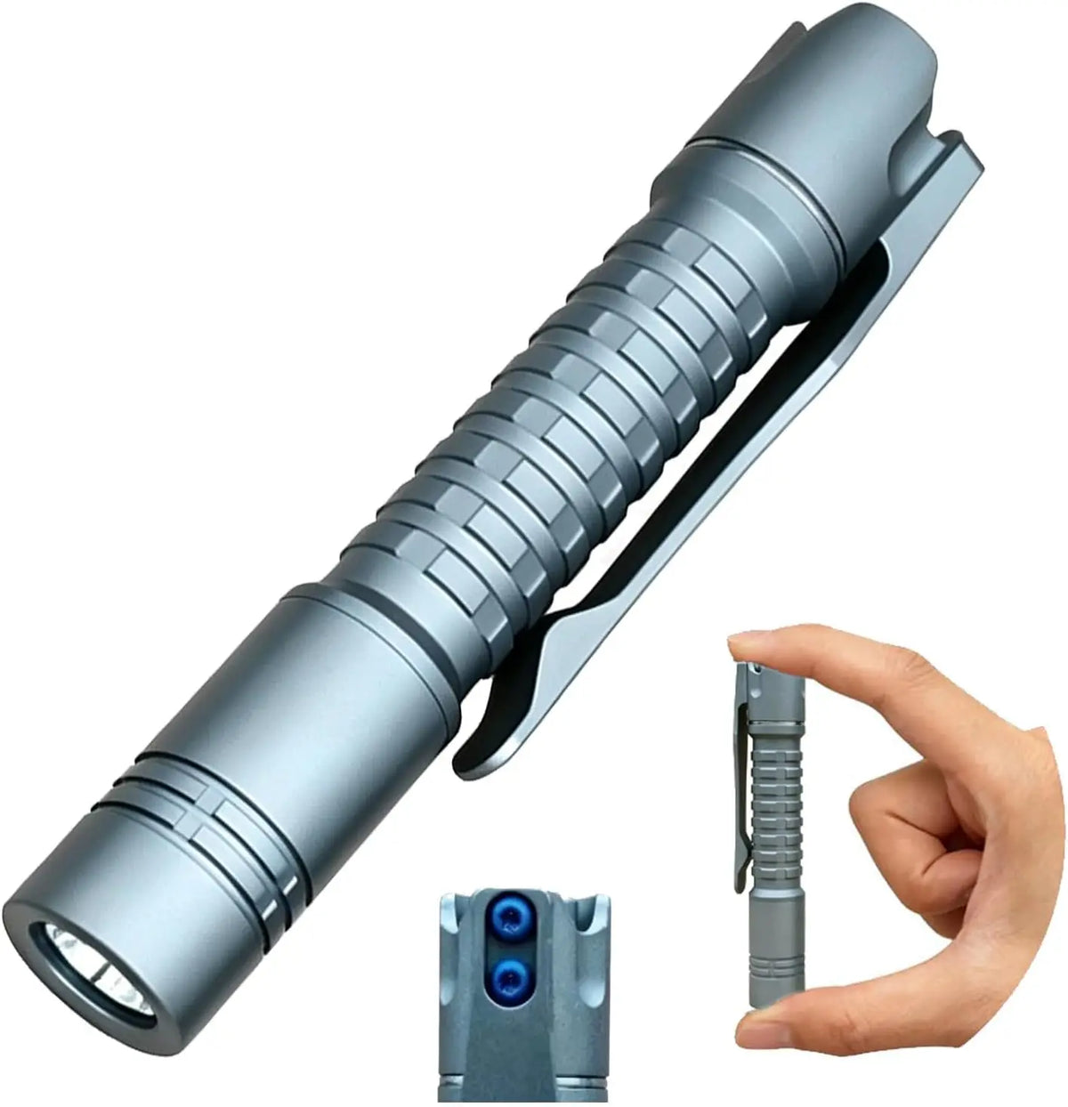 ReyLight Pineapple Mini MK3 Ti Flashlight Nichia 519A 4000K High CRI LED Slim Pocket EDC Torch IP68 Waterproof Titanium Flashlight