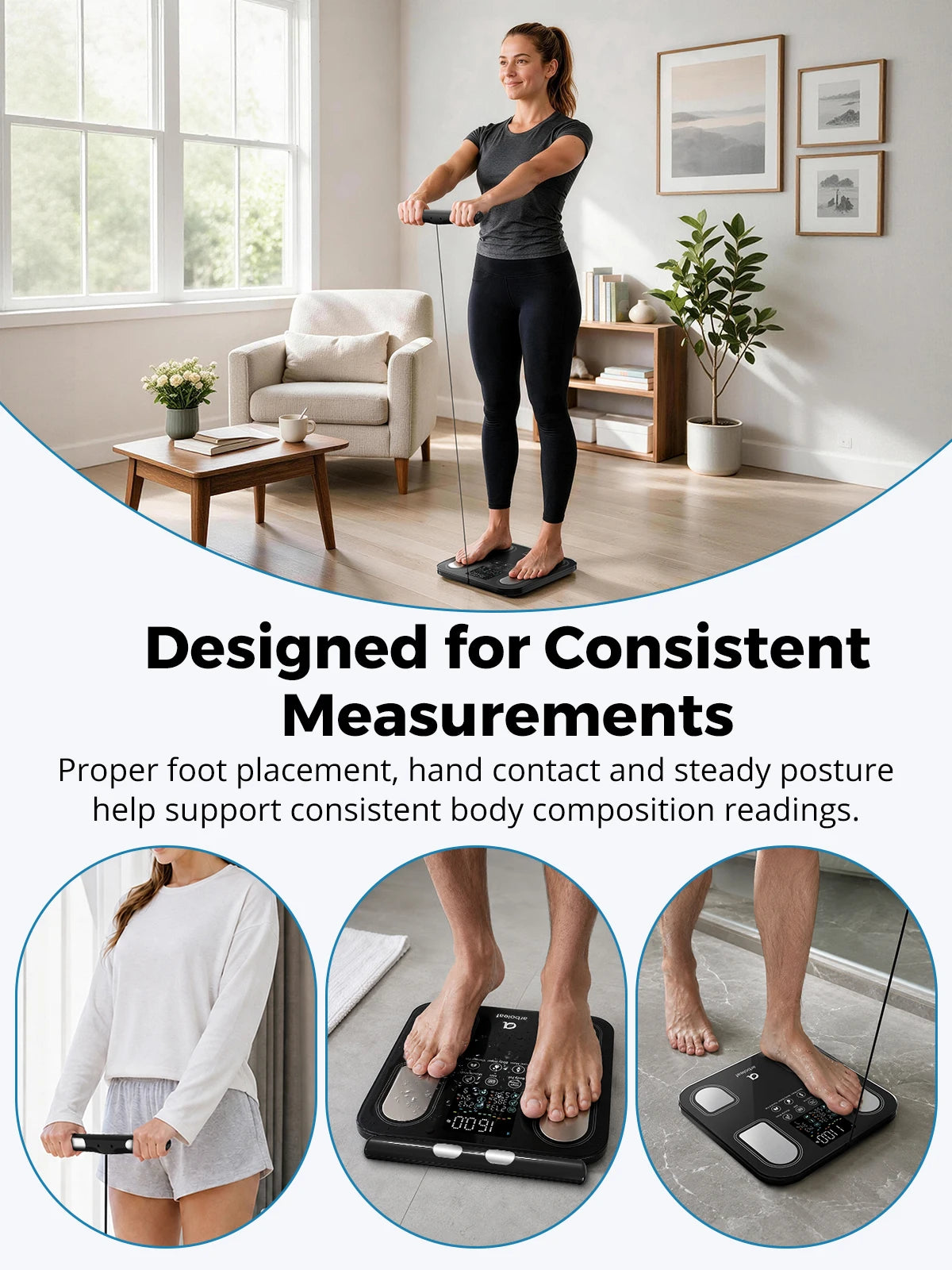 Arboleaf Smart Body Fat Scale With Retractable Handle And App