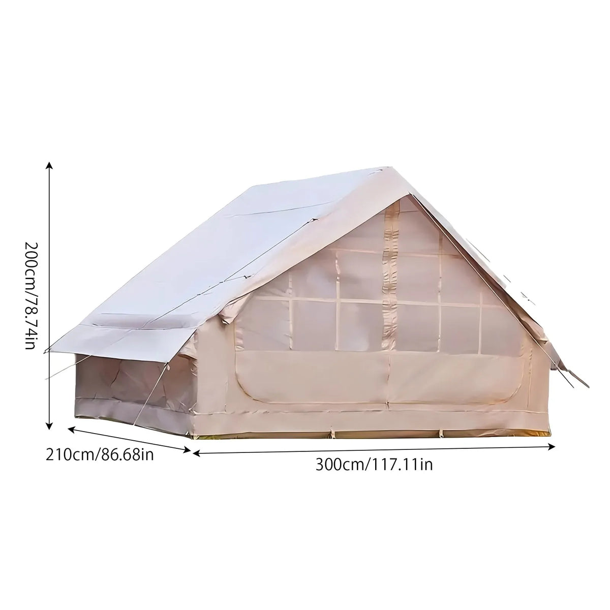 Inflatable Camping Tent With Skylight And Breathable Mesh Design