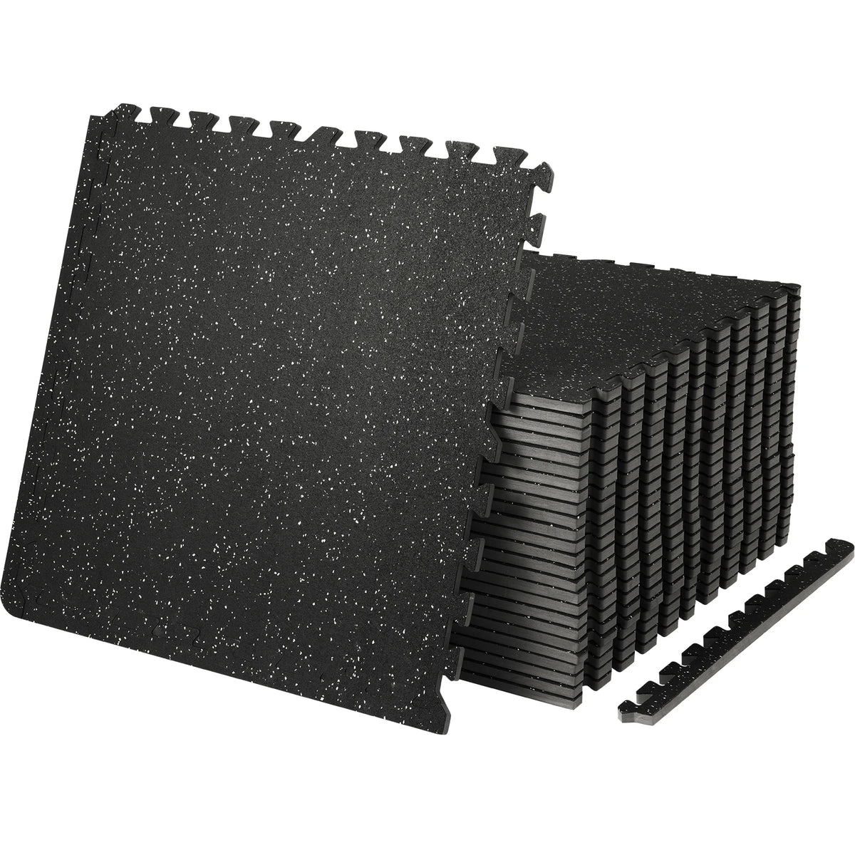 SucceBuy 25/12/6 PCS 1/2 inch Thick Gym Floor Mats EVA Foam Rubber Top Interlocking Workout Floor Mats Waterproof Exercise Mats