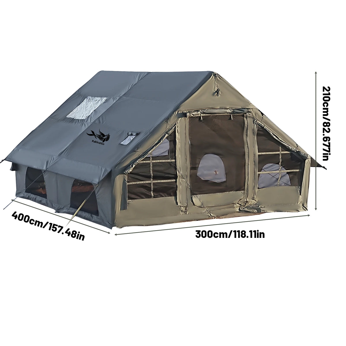 Inflatable Camping Tent With Skylight And Breathable Mesh Design