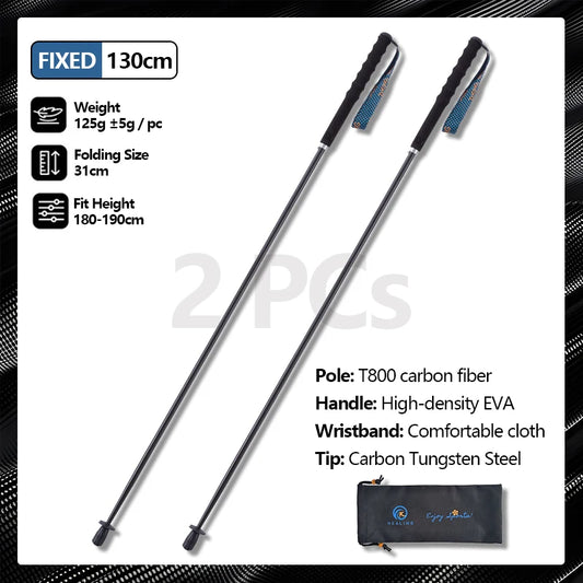 Local+ Lightweight T800 Carbon Fiber Walking Running Sticks Collapsible Telescopic Hiking Cane Trekking Poles for City Use