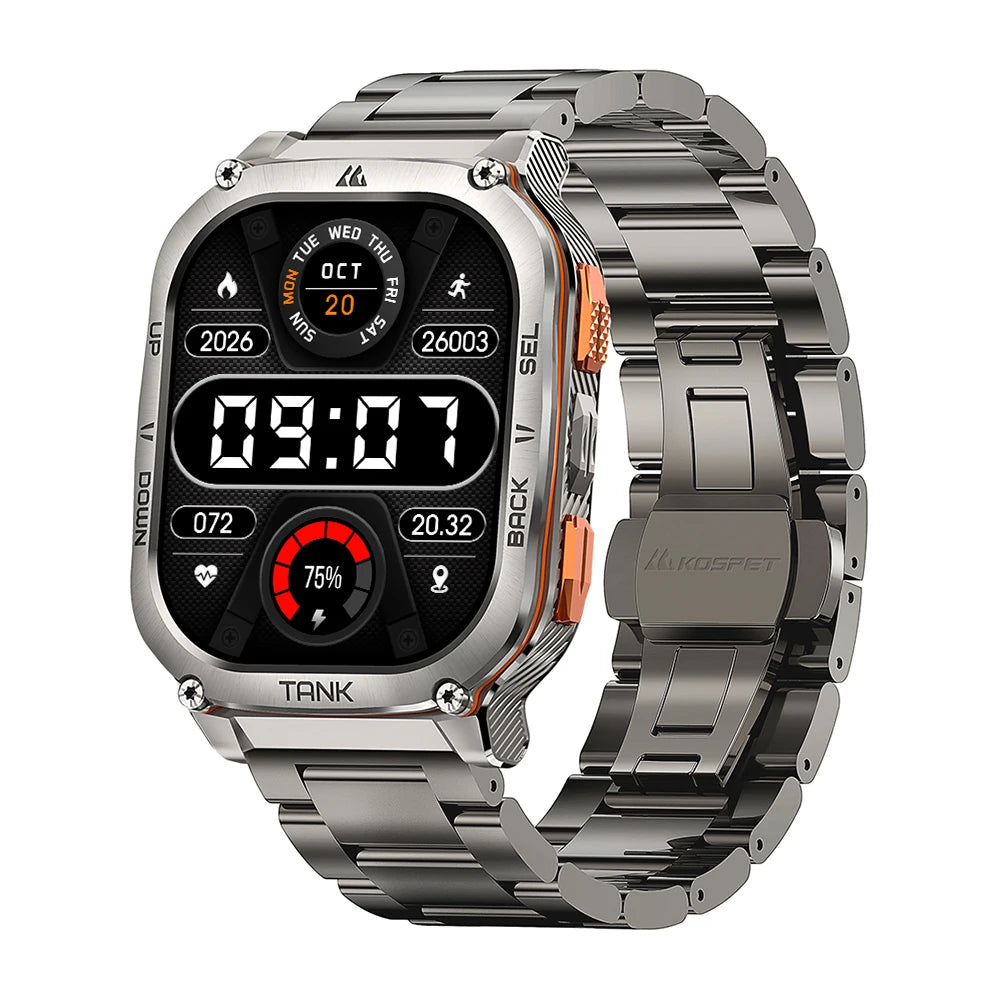 KOSPET Tank M3 Ultra GPS AMOLED Waterproof Bluetooth Calling Smartwatch