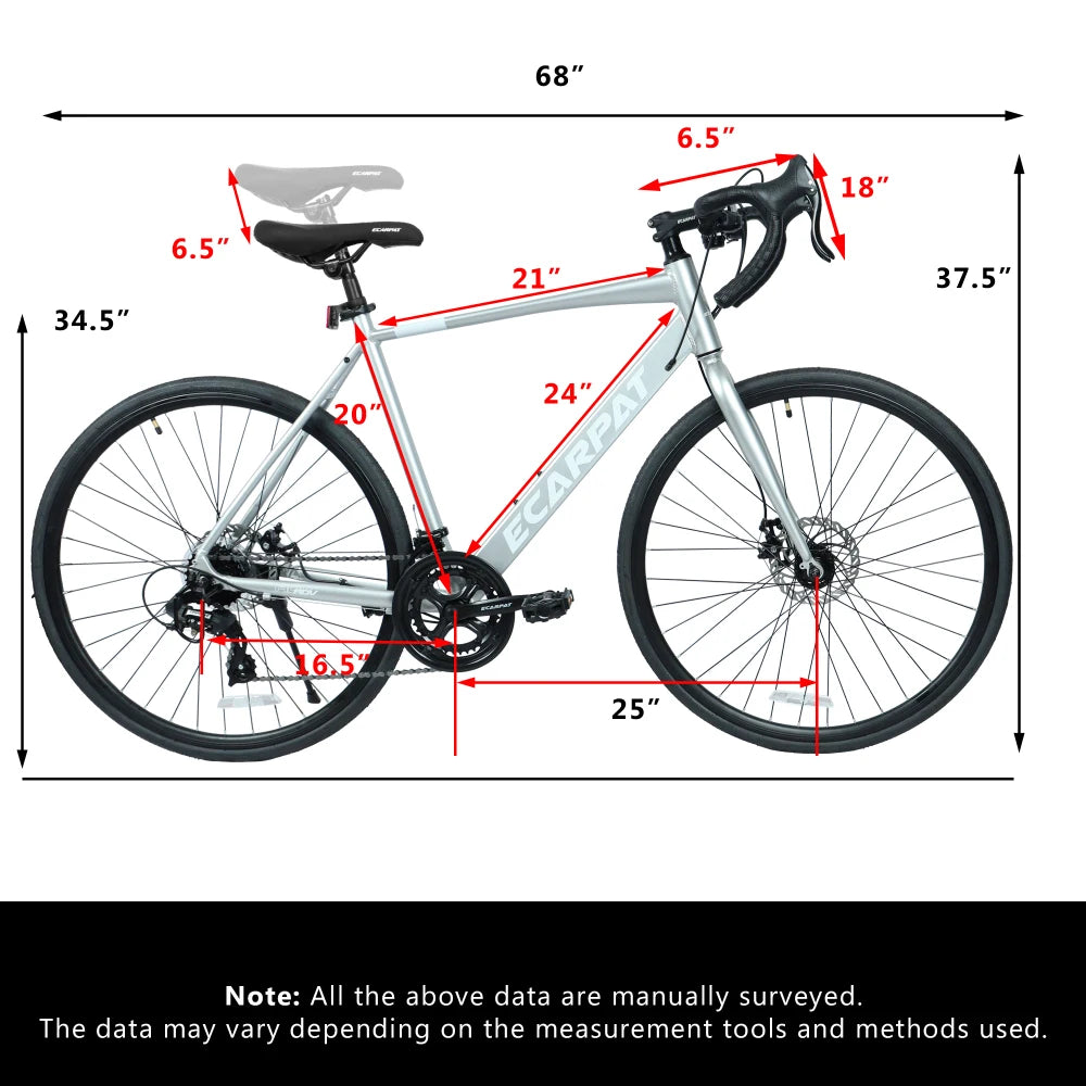 Ye Aluminum Road Bike With Disc Brakes And 16 Speed
