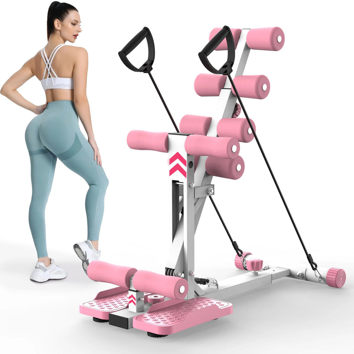 Deep Squat Machine with Resistance Bands, Glute & Core Trainer for Home Gym, Apartment & Office, Squat Assist Equipment