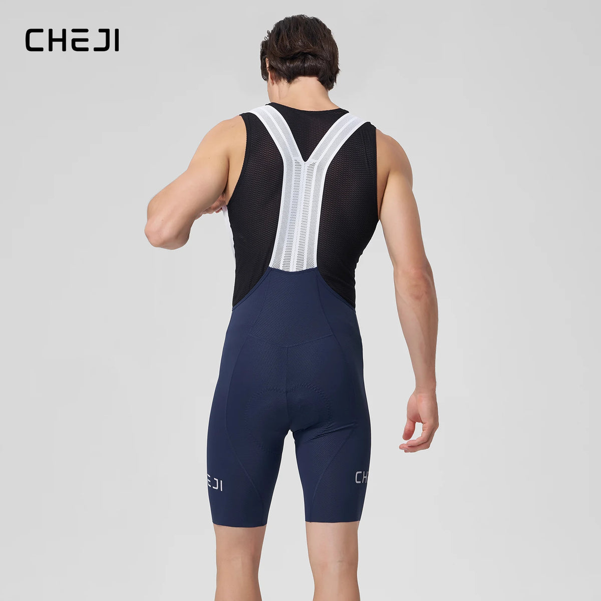 Cheji Men's Cycling Bib Shorts Seamless Construction, Comfortable, Quick-Drying and Breathable