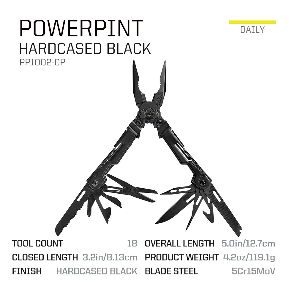 SOG PowerPint 18 Function Mini Multi Tool With Folding Pliers