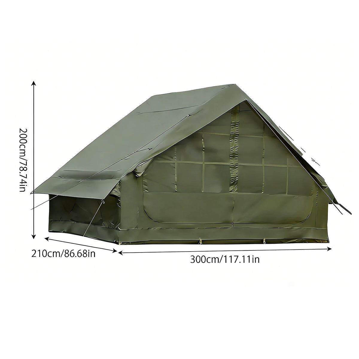 Inflatable Camping Tent With Skylight And Breathable Mesh Design
