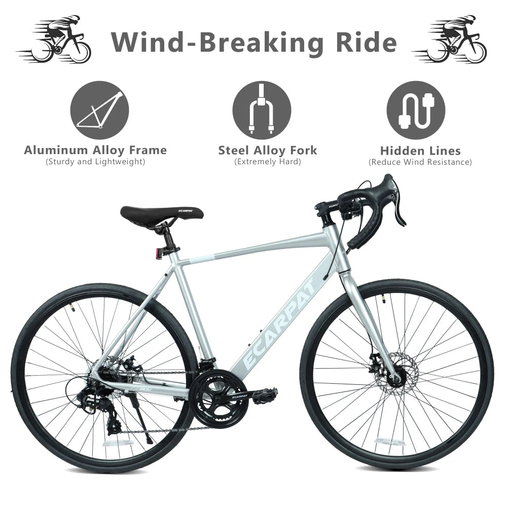 Ye Aluminum Road Bike With Disc Brakes And 16 Speed