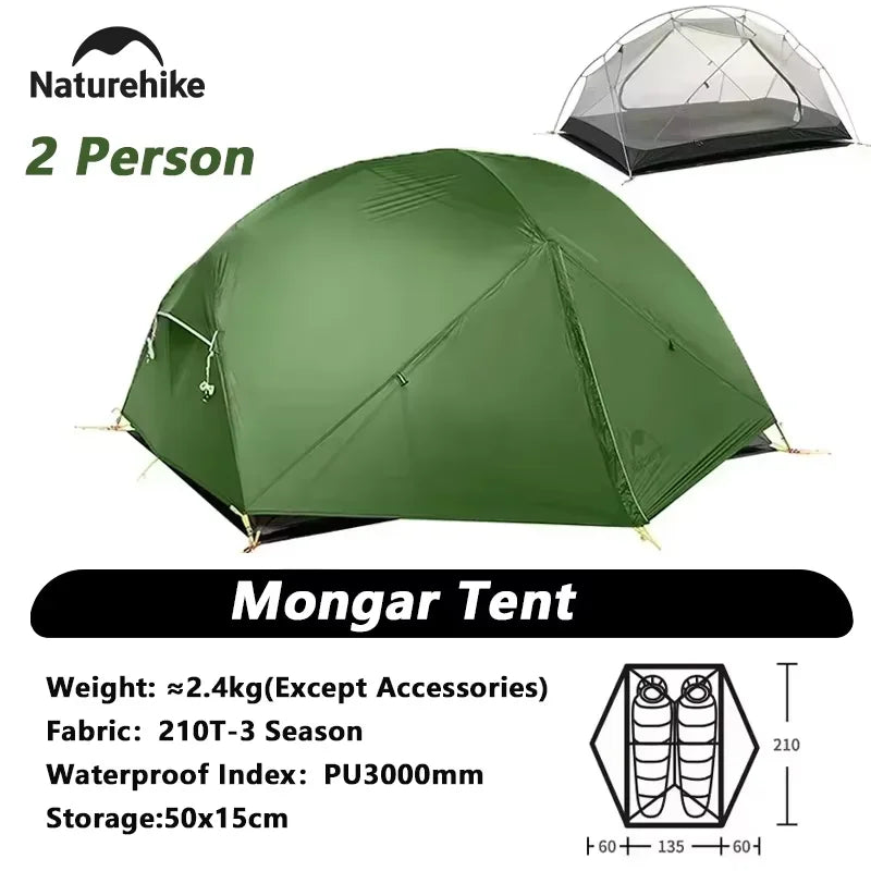 Naturehike Mongar Ultralight Waterproof Backpacking Camping Tent